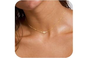 TINGN Collier Croix pour Femme - Collier Croix Plaqué Or 14 Carats Collier Croix en Or Collier Ras du Cou Petite Croix Latérale Colliers Croix en Or pour Femme Bijoux en Or Cadeau pour Femme Fille