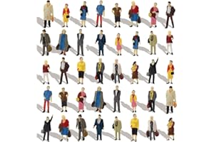 Evemodel P8712 Lot de 40 figurines miniatures model trains échelle HO 1: 87 personnes debout 20 poses différentes