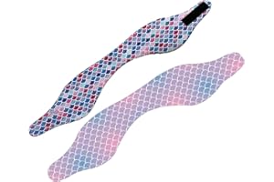 LUMOOM Lot de 2 bandeaux de natation pour enfants, protection auditive, en néoprène, haute élasticité, bandeau étanche pour adultes, bandeau de sport avec fermeture (écailles de poisson)