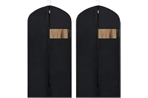 NVTRSD Kleidersack 120 x 60 cm (2er Set) | Kleiderhülle mit Reißverschluss | Atmungsaktive Anzugtasche für Reisen & Lagerung | Schützt vor Staub, Feuchtigkeit & Motten