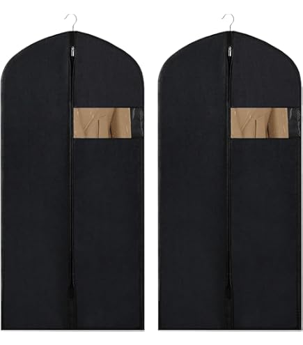 Lifewit Kledingzak, kledingbeschermhoes, 120 g/m², materiaaldikte met schoenenzak voor pak, blazer, kostuum, premium kostuumtas voor reizen en opslag, 120 x 60 cm, 3 stuks