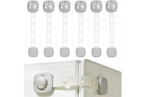 Lassuzie Bloque Porte Placard Bébé, 6 Pièces Bloc Porte Securite Bebe, Securite Placard Enfant Protection Bebe, Protection Sécurite Domestique pour Tiroir Placards Porte Armoires Frigo