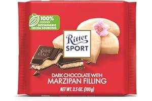 RITTER SPORT ritter Massepain Sport Chocolat Noir 100G - Paquet de 6