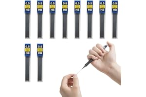 Tomedeks 120 Pièces Mine Criterium 0,5, Mines De Crayon 0,5 Mm, 0,5 Mm HB Incassables Mines pour Porte-Mines, Porte Mine 0.5, Écrivez en Douceur Et Clairement(Noir)