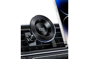 YOSH Mag-Safe uchwyt samochodowy na odpowietrznik, uchwyt samochodowy na iPhone'a 2024 najnowszy magnetyczny uchwyt samochodowy na telefon z magnesami 20 x N55 z super stabilnymi podwójnymi klipsami