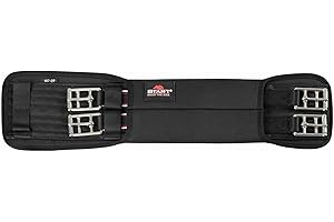 START ENJOY THE RIDE Sangle de Selle en néoprène Start - Collier de Dressage élastique - Sangle avec élastique - Sangle Courte pour Chevaux - Ceinture d'équitation - Dressage - Longue Sangle - Noir - 75 cm - Noir