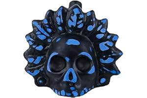 WGNIVOROUS Aztec Death Whistle, Aztekische Todespfeife, Azteken Death Whistle, Azteken Todespfeife, 125+Db Echte Authentische Menschlich Klingende Schrei, Lauteste Ceramic Whistles (blue black)