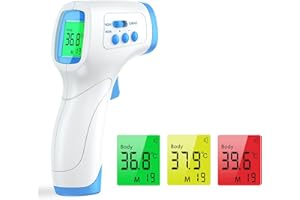 Wawech Termometro febbre infrarossi Termoscanner professionale per febbre Misuratore temperatura corporea laser Termometro digitale Memorizza 99 letture per adulti neonati bambini