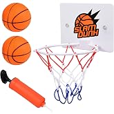 FULHANY 4pcs Mini Basketball Hoop for the Room, Children's Basketball Basket with 2 Balls and Pump, Mini Basketball Hoop, Sui