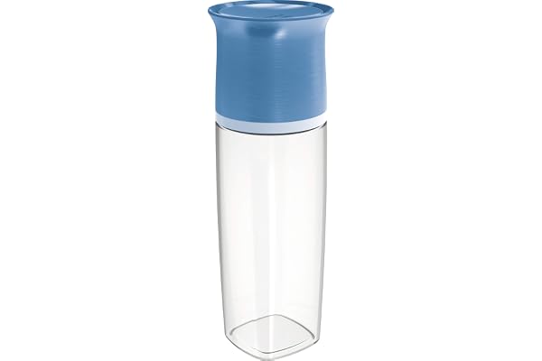Maped PICNIK Adulte Bouteille d'Eau 500 ml Anti-Gouttes et Verre Capuchon - Compatible Lave-Vaisselle - Plastique Tritan Sans BPA - Bleu