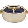 SELVEL Stainless Steel Elegance 1200 ML Casserole|Advanced PU Insulation|Elegant Insulation|Keeps Food hot & Fresh for Long Hours|Chapati, Biryani and More (Royal Elegance Navy Blue)