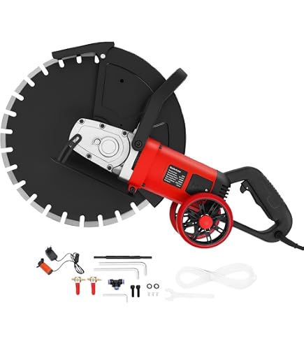 XYEJL Sega Circolare Per Calcestruzzo 8000W – Taglio Senza Polvere Fino A 50cm Con Alimentazione Acqua