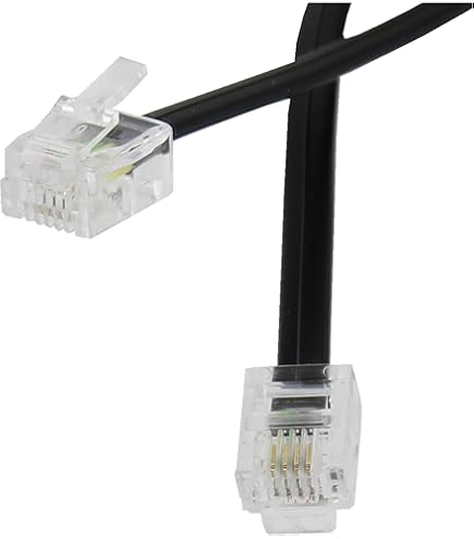 Cavo Telefonico RJ11 A RJ45 Bianco 3 Metri - Per Modem, Router, Fax, ISDN, DSL, VDSL