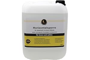 Leintrade Trockene Wand (10L) dauerhafte Horizontalsperre für innen und außen Verkieselung Kellerabdichtung Bohrlochinjektion 10L Inhalt