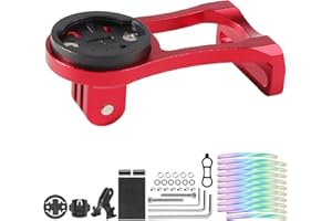 GUOBINZH Alu Supporto Manubrio Bici per Garmin Edge 530 540 520 510 500 200 130 25 20 840 830 820 810 800 1000 1030 1040 Plus Explore 2 Computer GPS con Supporto Bicicletta Luce Adesivo luminoso Adattatore-Ros
