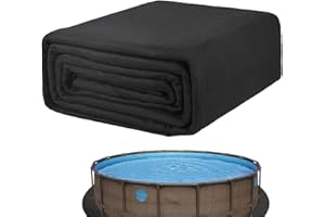 Duroecsain Rund Poolunterlage Pool Bodenplane Ø 550cm rutschfest Poolmatte Pool Bodenschutzmatte Bodenfolien Pool Ground Cloth für Schwimmbecken