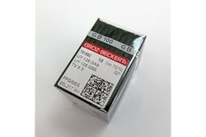 EVERNICE 100 agujas para máquina de coser industrial Groz-Beckert Uy128Gas Uyx128Gas Tvx3 para Juki Brother Pegasus Yamato+ (10/70)