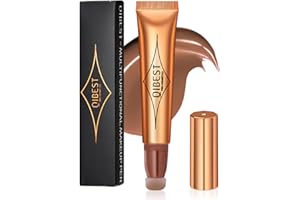 FOCUSUN Contouring Stick Contouring Creme, Bronzer Liquid Face Contour Pen, Highlighter Stick with Cushion Applicator, Silky Smooth Lightweight Blendable Matte Contour Beauty Wand for Face (01 Contour)