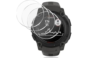 Gelaasso 4 Pezzi, Vetro Temperato per Garmin Instinct E 40mm, Trasparente Pellicola in Vetro Temperato, Durezza 9H Anti Graffio, HD Chiaro
