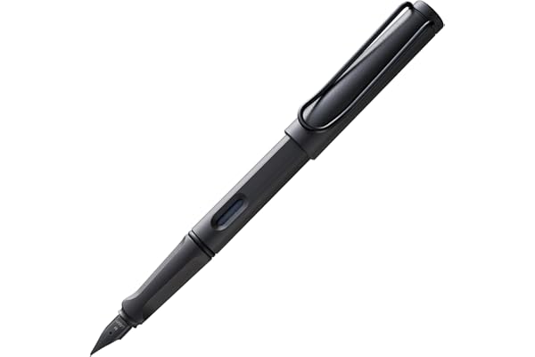 Lamy safari umbra - Pluma estilográfica con empuñadura ergonómica y plumín de acero negro en tamaño M - ideal para cualquier escritura y caligrafía - incluye cartucho T 10 azul - Diestro