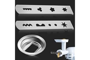 HSLXBY Kitchen aid Biscuit Attachment, 2 Biscuit Moulds, 1 Biscuit Attachment, Meat Mincer with Biscuit Attachment, for Mum4/Mum5 Meat Mincer Accessories, Christmas Pastry Accessories
