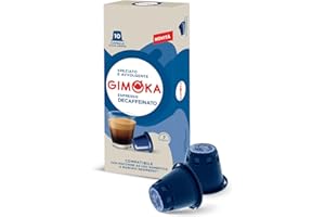 ‎GIMOKA Gimoka Entkoffeinierte Kaffeekapseln Espresso Decaf, Intensität 7/13-100 Kapsel - Kompatibel mit Nespresso* Haushalts-Espressomaschinen - 100 Stück (10 x 10 Getränke) - Hergestellt in Italien