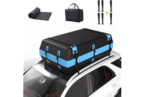 Hodozzy Box da Tetto Pieghevole per Auto, 21 Piedi Cubi, 595L, Impermeabile, Box da Tetto XXXL, Portapacchi per Auto con o Senza Portapacchi