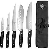 MasterChef Set Coltelli da Cucina Professionali con Borsa Coltelli Chef, Set di Coltelli da Chef, Santoku, Tritatutto, da Uff