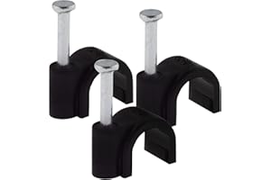 SeKi 4 mm obejma gwoździowa 100 sztuk czarna opaska kablowa mocowanie kabla uniwersalna obejma z gwoździem