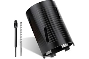 MOXPIFY 127mm x 170mm Long Diamond Core Drill Bit Set with 240mm SDS Plus Shank. To Be Used In Concrete Masonry Brick Block Stone Granite.