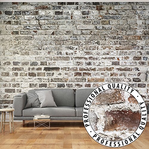Vlies Fototapete 400x280 cm XXL ! Top - Tapete - Wandbilder XXL - Wandbild - Bild - Fototapeten - Tapeten - Wandtapete - Wand – Ziegel Mauer Beton Textur f-A-0411-a-b