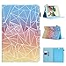 Produktbild Hülle für Galaxy Tab A 9.7 T550, Asnlove Flip Folio Hülle PU Leder Cover Case Stand Schutzhülle Flip Etui Tasche Book Smart Case Cover mit Auto Sleep Wake up / Standfunktion für Samsung Galaxy Tab A 9.7 inch SM-T550/T551/T555. Geometrie