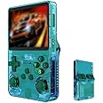 YUYQAQ Keyboy Game Console R36S Retro Handheld with 128G Built-in 21000+ Classic Games, Linux System, 3.5 Inch IPS Screen, Green