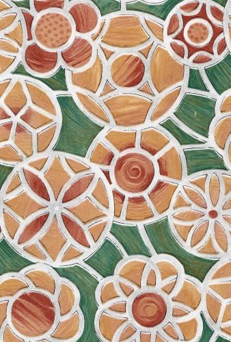 Alkor Sticky Back Plastic (self adhesive vinyl window film) Stained Glass Effect Chartres Green &amp; Yellow 45cm x 1m (ORDER PER METRE) 280-3227