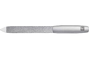 ‎ZWILLING ZWILLING Saphir Nagelfeile (Grob- und feinkörnige Feilenflächen zum Kürzen und Formen, Reinigungsspitze), Premium, Silber, 130 mm