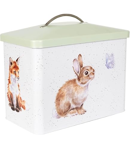 Wrendale Designs Hannah Dale Set Cappello E Guanti Neonato Little Forest: Morbido Cotone Con Animali Del Bosco, Bianco