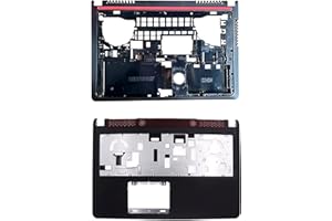 LeFix Upper Palmrest Cover + Lower Bottom Base Cover Replacement Compatible with DELL Inspiron 15 7000 7557 7559 5577 5576 15-7557 15-7559 15-5577 15-5576