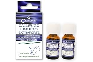 Curaped - 2 Callifugo Liquido Extra forte da 12ml per la Rimozione dei Calli da Piedi e Mani - Estirpa Occhio di Pernice e Verruche - Dermatologicamente testato - 24ml tot. - Made in Italy (Liquido)