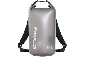 IDRYBAG Bolsa Seca Transparente Impermeable 2L/5L/10L/15L/20L, Bolsa Pequeña Impermeable para Kayak, Saco Seco Impermeable para Camping y Viajes