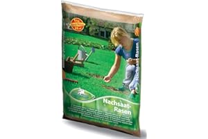 Pegasus Nachsaat-Rasensamen, 1 Kg, 25qm, 622258 - Turbo Nachsaat Rasen, Rasenteppich, Rasen Reparatur Mischung, schnellkeimend, dichter Wuchs