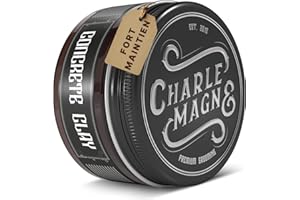 Charlemagne Hair Clay Pomade - 100 ml - Crema modellante opaca e argilla modellante per uomo - Prodotto per lo styling dei capelli solubile in acqua