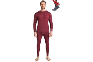 Merino.tech 100% Merino Unterwäsche Herren Set - Leicht, Mittelgewicht, Thermounterwäsche Merinowolle, Langarm Shirt und Hose + Wandersocken aus Merinowolle