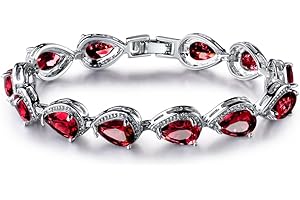 GULICX Angel Teardrop Swarovski Elements Women's Fashion Bracelet in Austrian Crystal