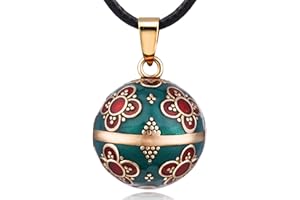 EUDORA HARMONY BALL Eudora Harmony styl vintage kreatywna muzyka chime ball wisiorek naszyjnik dla kobiet panie najlepsza biżuteria oryginalny prezent, 114 cm