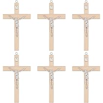 2 Crocifissi In Legno 12x7 Cm Con Statua Di Gesù - Decorazione Parete O Ciondolo - Foto 7