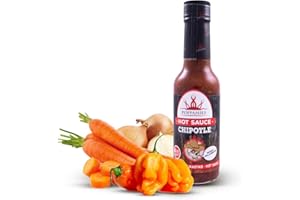 ‎POPPAMIES Poppamies Chipotle Hot Sauce - Gluten Free Lactose Free Vegan - Spicy 4/10 - 150ml