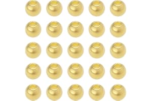 ‎LT EASIYL LT Easiyl 100 Stück Fliegenbinden Messingperlen Angelhaken Gewicht für Süß- und Salzwasser Angeln Schlitz Fliegenbinden Perlen Angelausrüstung Zubehör Gold