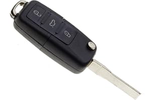 JONGO Etui na kluczyki do pilota zdalnego sterowania z 3 przyciskami do Volkswagen VW Golf Bora Jetta Polo Passat