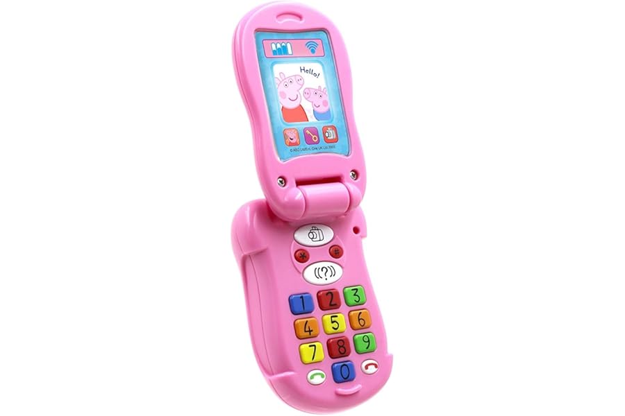 Peppa Pig PP06 Peppa's Flip & Learn Toy Phone for Kids-Interactive Learning and Child Development, Colours and Number Recognition and Communication, 3+ Years, Single, Multi
