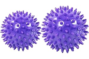 Layhou 2 piłeczki z kolcami do masażu dłoni i stóp, pleców, piłek do masażu punktowego, studia fitness PU